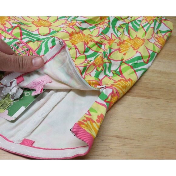 Womens Lilly Pulitzer Cael Top Poplin Tube Top 4 Multi-Color Floral Size 6 - Picture 4 of 7